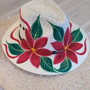 Lorenzo Hats - Hand-Painted Floral Panama Hat